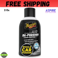 Meguiar's G181302 Whole Car Air Re-fresher Odor Eliminator Mist, Black