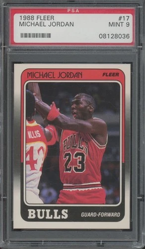 1988 Fleer Basketball #17 Michael Jordan Mint PSA 9