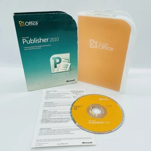 Microsoft Publisher 2010 (Win7/Vista/XP) w/ Product Key Retail Genuine Fast Ship