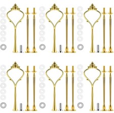 6 Sets 3 Tier Cake Plate Stand Stand Handle, Cake Stand Hardware Handle Fitti...
