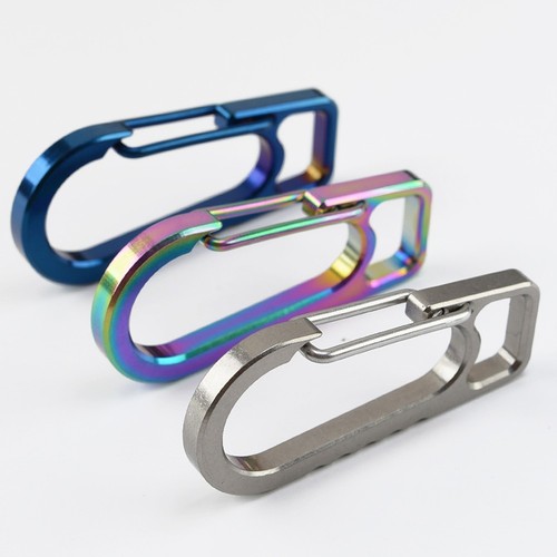 Reliable Titanium Keychain Carabiner for Attachment to Clothes and Belts - Picture 8 of 36