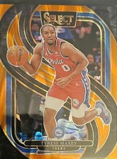 2024 Panini Select Base Set - Premier Level#156 Tyrese Maxey Orange Prizms