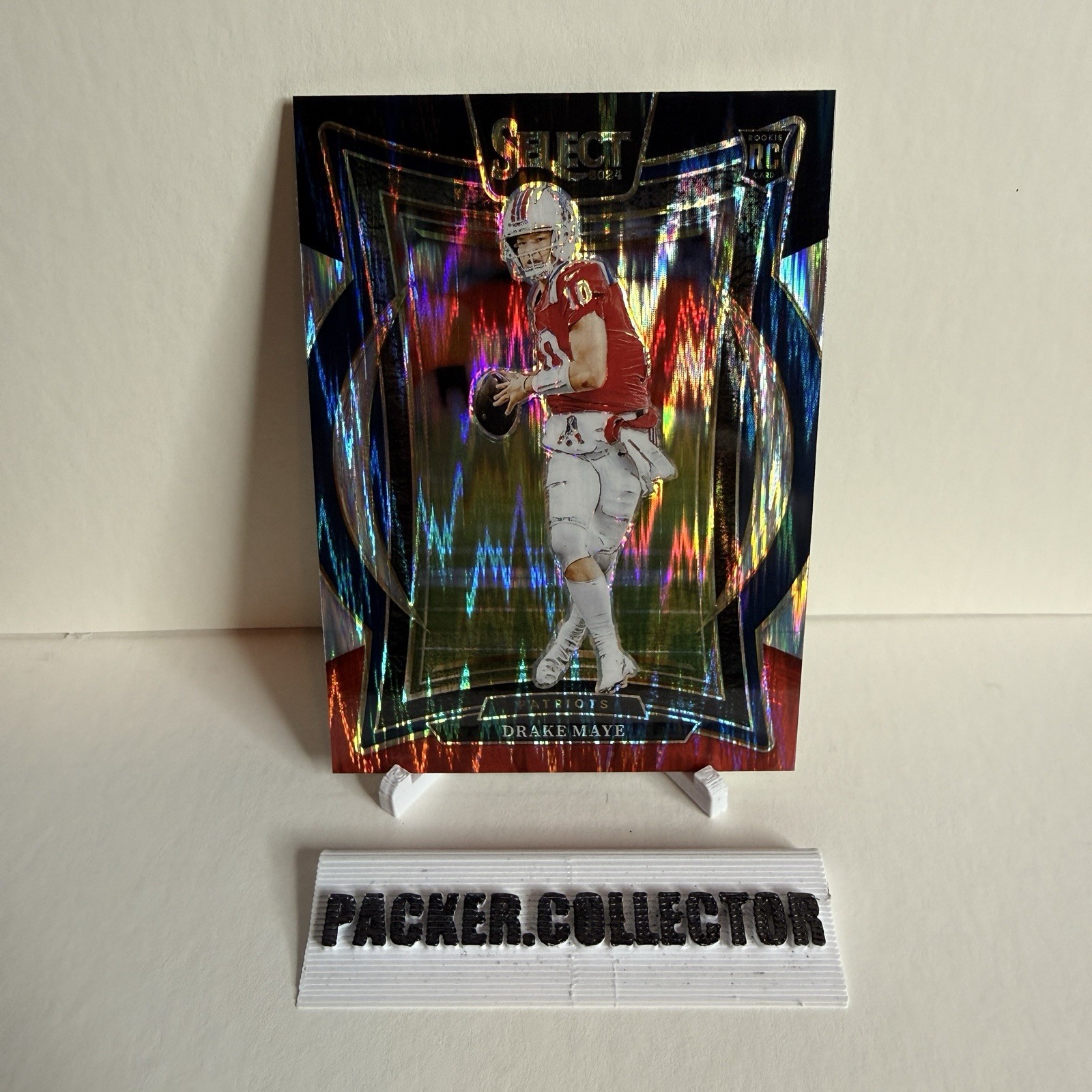 2024 Panini Select - Concourse Drake Maye #27 Black & Red Shock Prizm (RC)