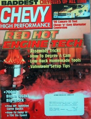 CHEVY HIGH PERFORMANCE 1998 SEPT - 98 CAMARO SS TEST, ENGINE TECH, VALVETRAINS