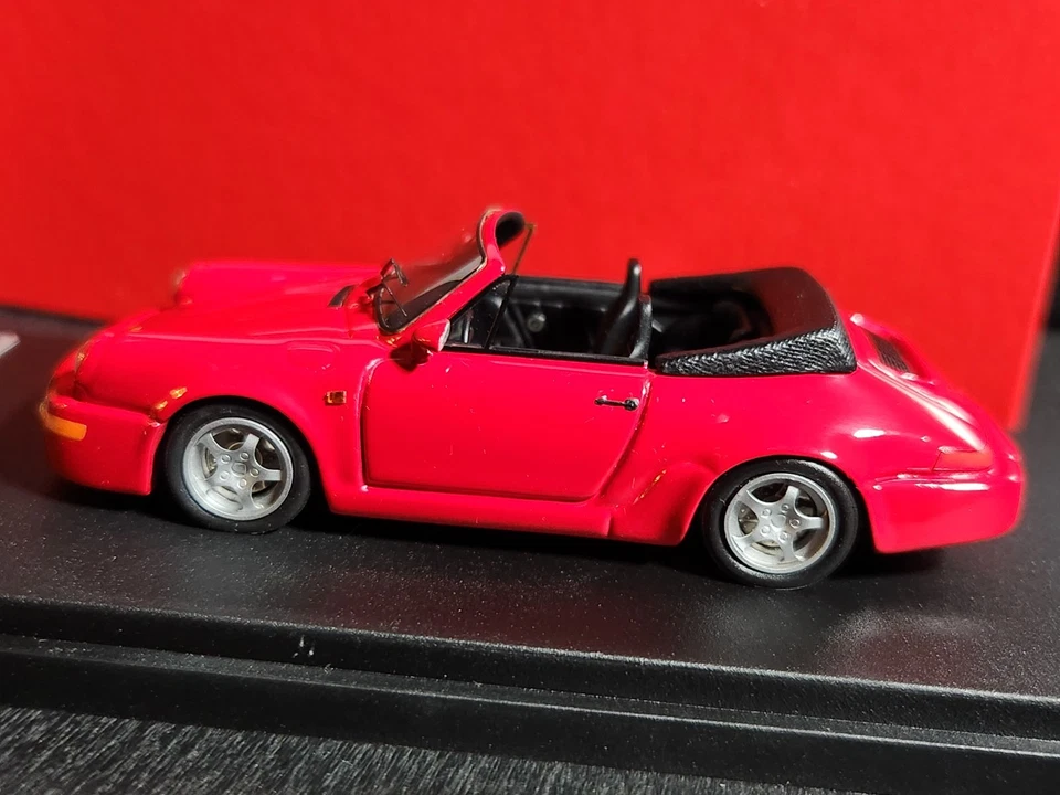 MR COLLECTION MODELS PORSCHE CARRERA 2 RED CABRIOLET 1:43 MIB COA 84 of 499 - Image 2 of 4