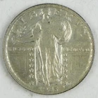1923 25c Standing Liberty Silver Quarter VF Detail Cleaned Rim Damage Rev C4487