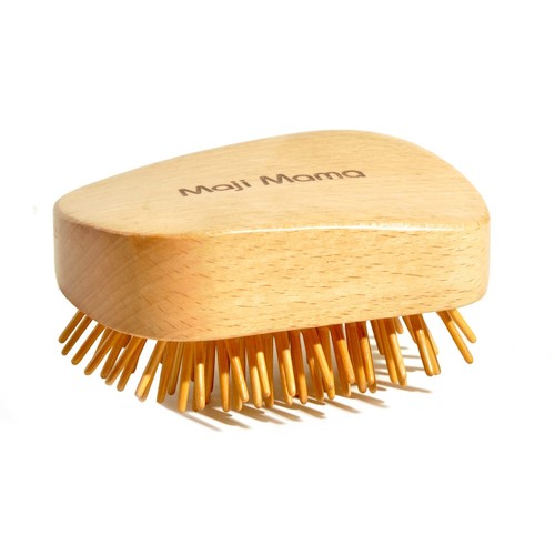 Handmade Natural Wooden Hair Brush Hairbrush with Bamboo Pins Massage Scalp &...