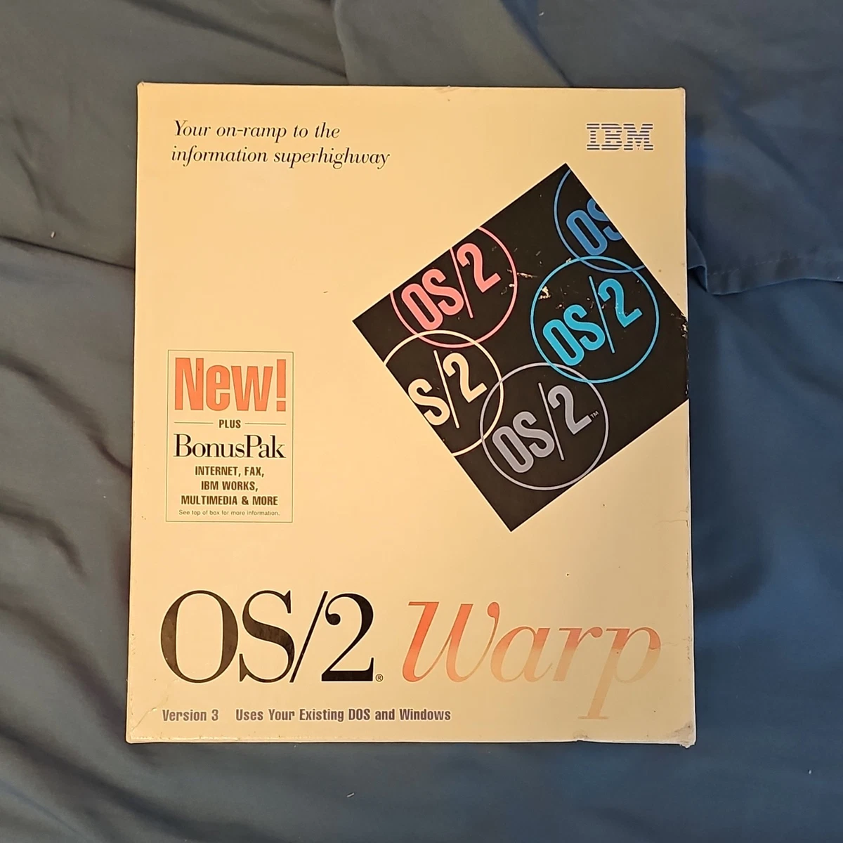 IBM OS/2 Warp Version 3 – PC – Français – Neuf Sous Blister – Disquettes 3,5"