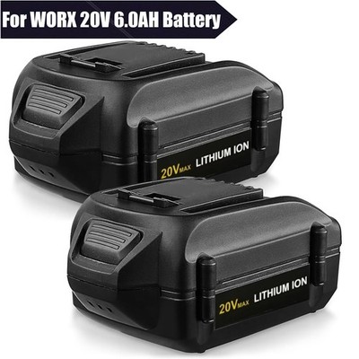 1/4pack For WORX 20V 6.0AH MAX Extend Lithium-Ion Battery WA3525 WA3575 WA3520