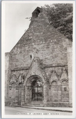 Roscrea RPPC Vintage Postkarte Eingang Cronin Abbey County Tipperary Irland