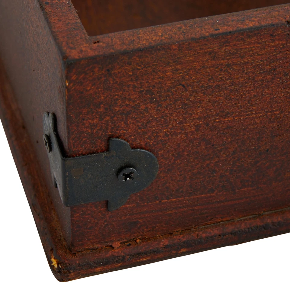 Square Wood Napkin Holder with Metal Bar - Image 4 of 4