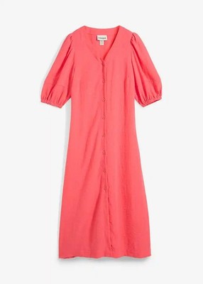 Kleid Gr. 40 Pink Damen-Dress Sommerkleid Midi Freizeitkleid Casual-Dress Neu*