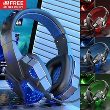 Bluetooth Wireless Gaming Headphone with Microphone Aux for PC PS4 PS5 Xbox UK