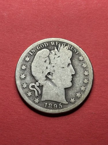 (1) Beautiful Antique 1895-S Barber Half Dollar AG-ALMOST GOOD NICE FILLER