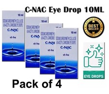 4X C-Nac Eye Drops N Acetyl Carnosine C Nac Eye Drop - 10 ml Long Exp.