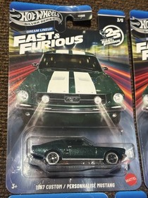 ONE Hot Wheels &lsquo;67 CUSTOM MUSTANG Fast & Furious Silver Series Dream Lineup NEW