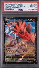 PSA 10 Galarian Zapdos V TG19/TG30 Swsh10: Astral Radiance Trainer Gallery Holo on eBay