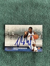 2009-10 Panini Studio Skylines Nate Robinson #20 Hand Signed auto autograph