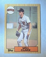 WILL CLARK RC 1987 TOPPS  #420 San Francisco Giants Rookie Base Set Baseball