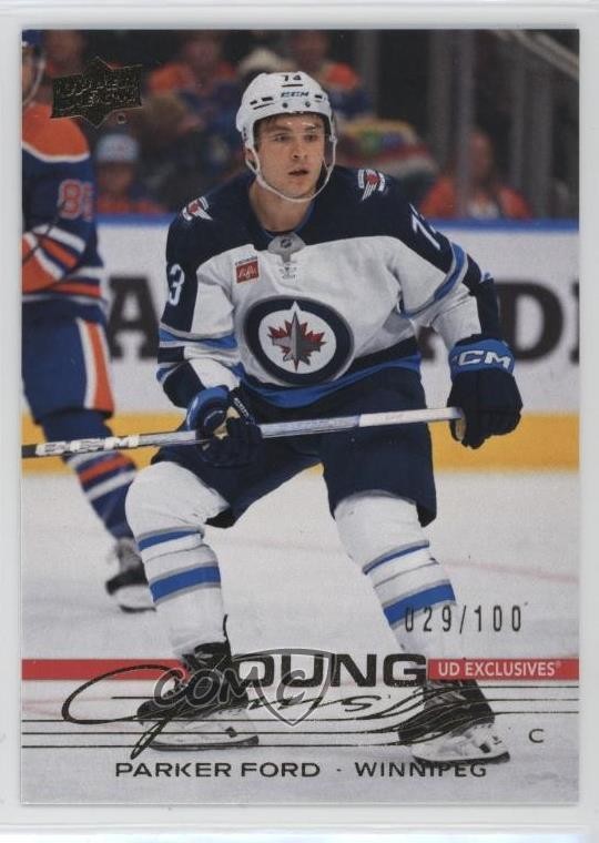 2025 Upper Deck Series 1 Young Guns Exclusives 29/100 Parker Ford #246 Rookie RC