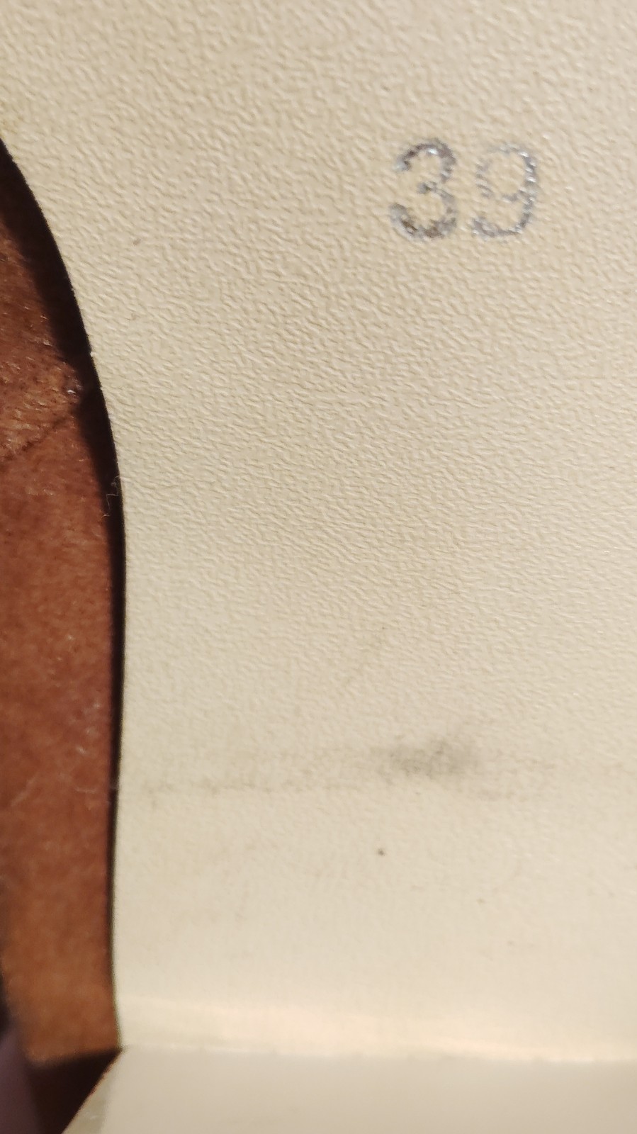 Women's Brown Suede Block Heel Solid Pattern Roun… - image 3