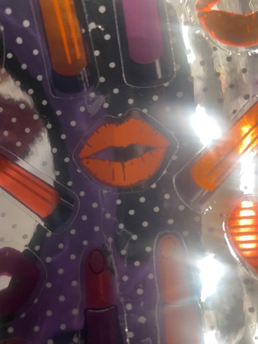 Vintage 80er Sticker Mylar Folie Punze Lippenstift 1984 - Bild 7 von 7