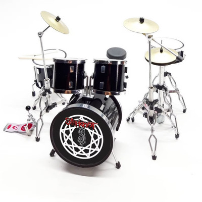 1/12 Miniature Drum Set Slipknot Style Black NEW Ver. 2 Display Prop & Gift Idea