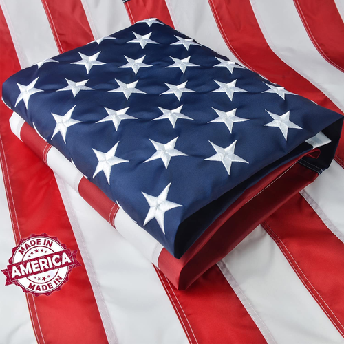 4x6 American Flag Outdoor Heavy Duty Made In Usa 2 Pack USA American Flags 4x6 FT – Outdoor & Indoor Polyester Decor, 120x180cm Fade Resistant US Flag - Foto 3
