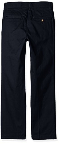 Nautica Slim Boys' Uniform Flat Front Pant, Navy, Small/10 - Slim - Picture 2 of 2