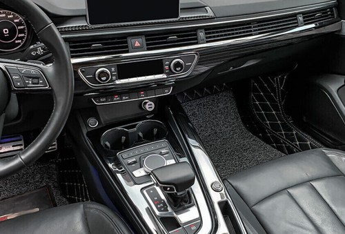Black Steel Car Interior Decoration Full Set Cover Fit For Audi A4 A5 2017-2024 - Bild 3 von 8