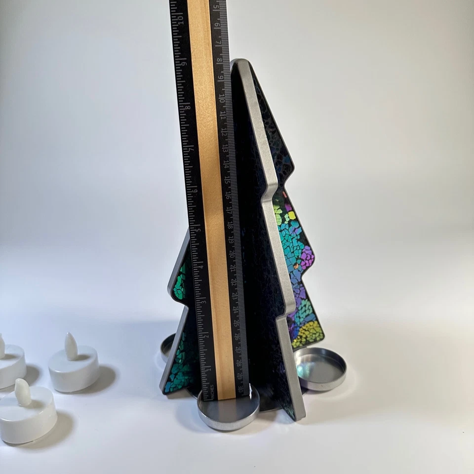 PartyLite Mystic Glimmer 3-Tealight Tree 9" Foto 4 de 4