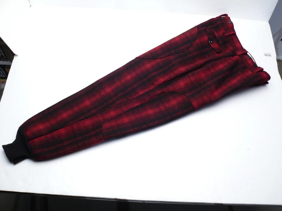 Pantalones de Caza WOOLRICH Mackinaw HECHOS EN EE. UU. Rojo Búfalo a Cuadros Hombres 31W De Colección Años 60 Foto 4 de 4