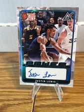 2021-22 Leaf Pro Set Power - Justin Lewis Platinum ARC Auto #'d /99