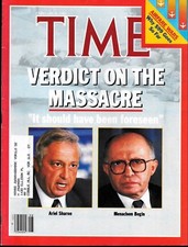 Time Magazine February 21, 1983 Beirut Massacre Ariel Sharon Menachem Begin 