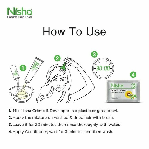 Nisha Cream Rich Bright Long Lasting Hair Color COPPER RED (Pack of 3) - Foto 4 di 6