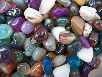 3000 Carat Lots of Size #4 Tumbled Polished Gemstones + A FREE Faceted Gemstone
