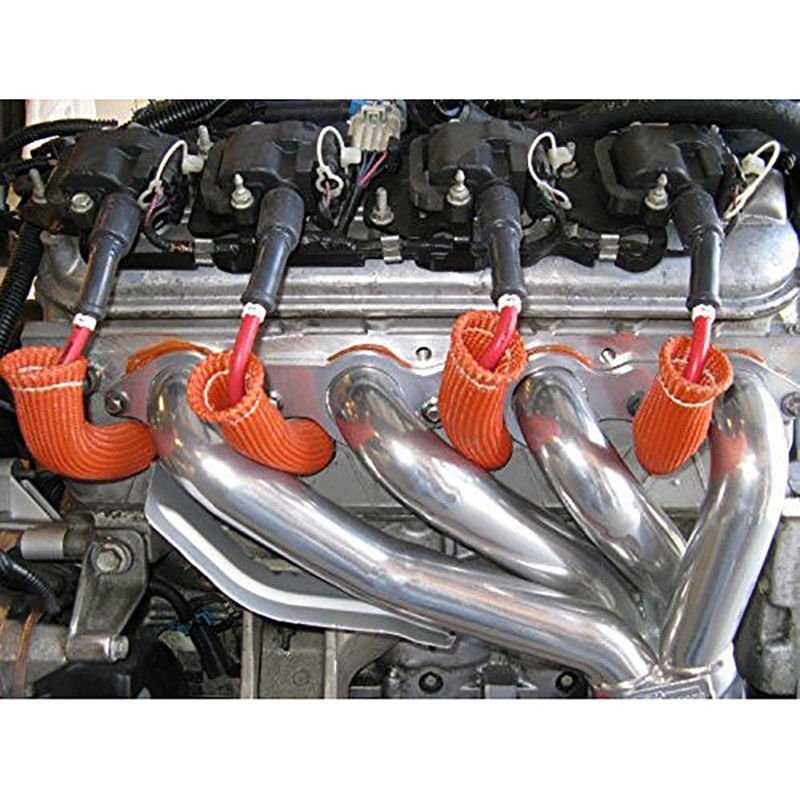 Purchase 8pcs Red 1200° Spark Plug Wire Boots Heat Shield Protector