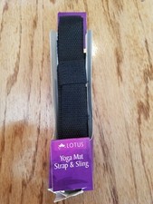 YOGA MAT STRAP  SLING Black NEW Built-in loops keeps mat rolled Yoga Pilates