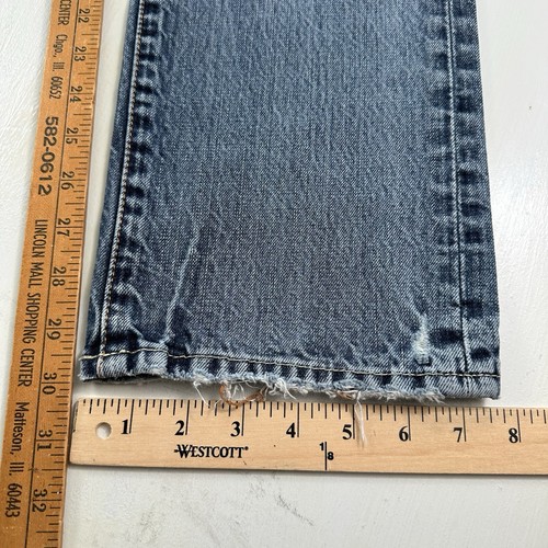 Y2K Abercrombie & Fitch Men's Distressed REMSEN Jeans 31x30 Low Rise Slim VTG - Picture 7 of 19