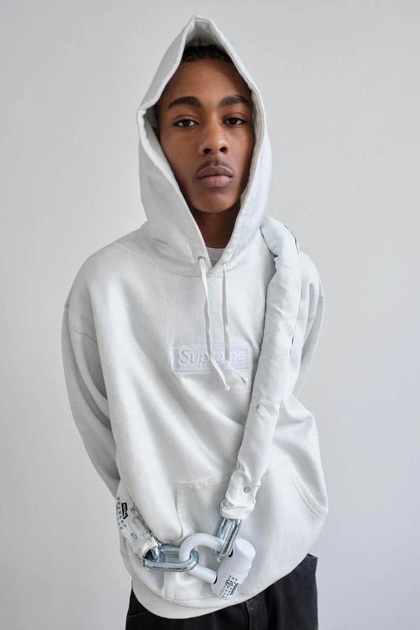 Supreme MM6 Maison Margiela Foil Box Logo Hooded Sweatshirt White Size S,M,L,XL | eBay Supreme MM6 Maison Margiela Foil Box Logo Hooded Sweatshirt White Size S,M,L,XL | eBay