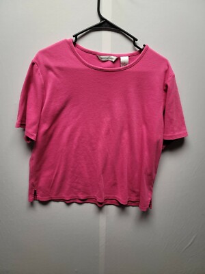 Drapers Damons Pink Short Sleeve Blouse Size XL