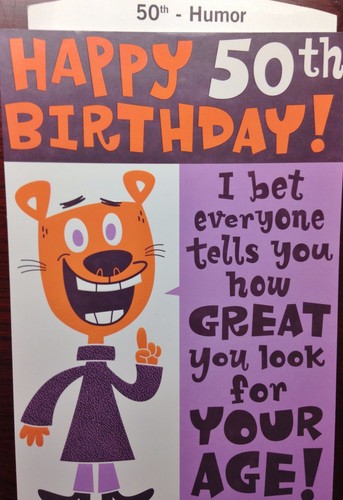 50th Birthday,Age 50 Funny BIRTHDAY Card for Friends by HALLMARK 17 Choices 50B - Picture 27 of 48