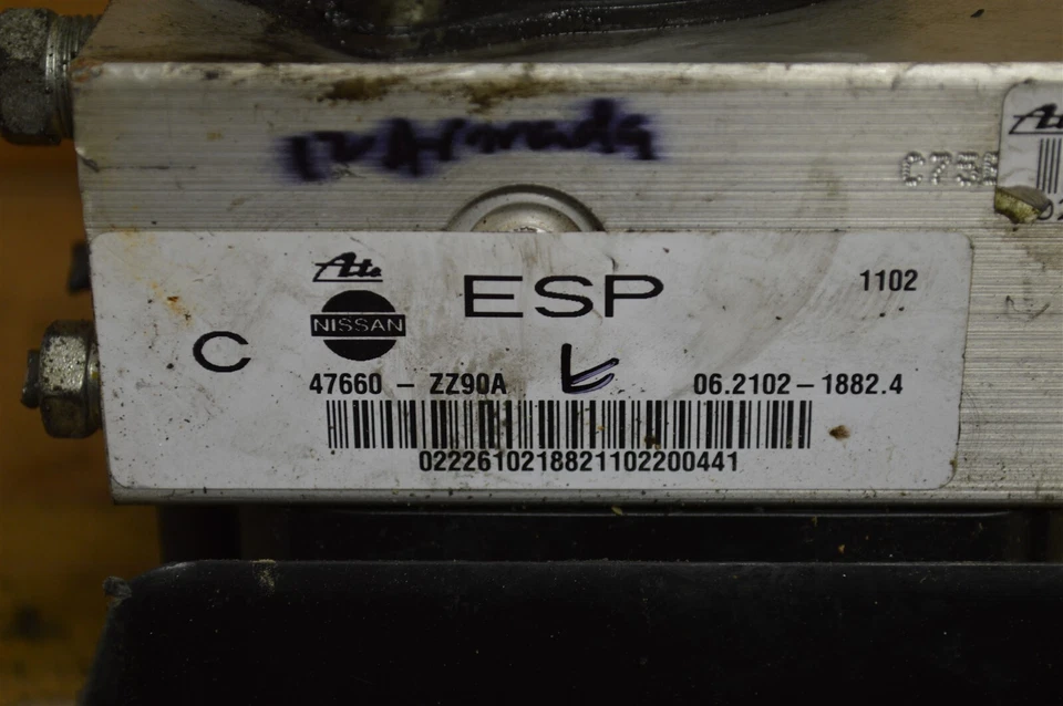Nissan Armada 2012 ABS control de bomba de freno antibloqueo módulo 47660ZZ90A 524-10C3 Foto 2 de 4