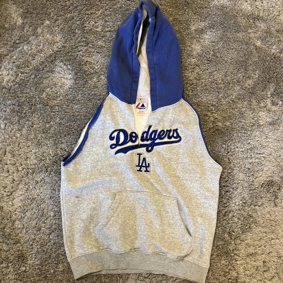 复古洛杉矶道奇队连帽衫青少年 10/12 Majestic MLB 棒球 Gorpcore — 第 2/4 张图片