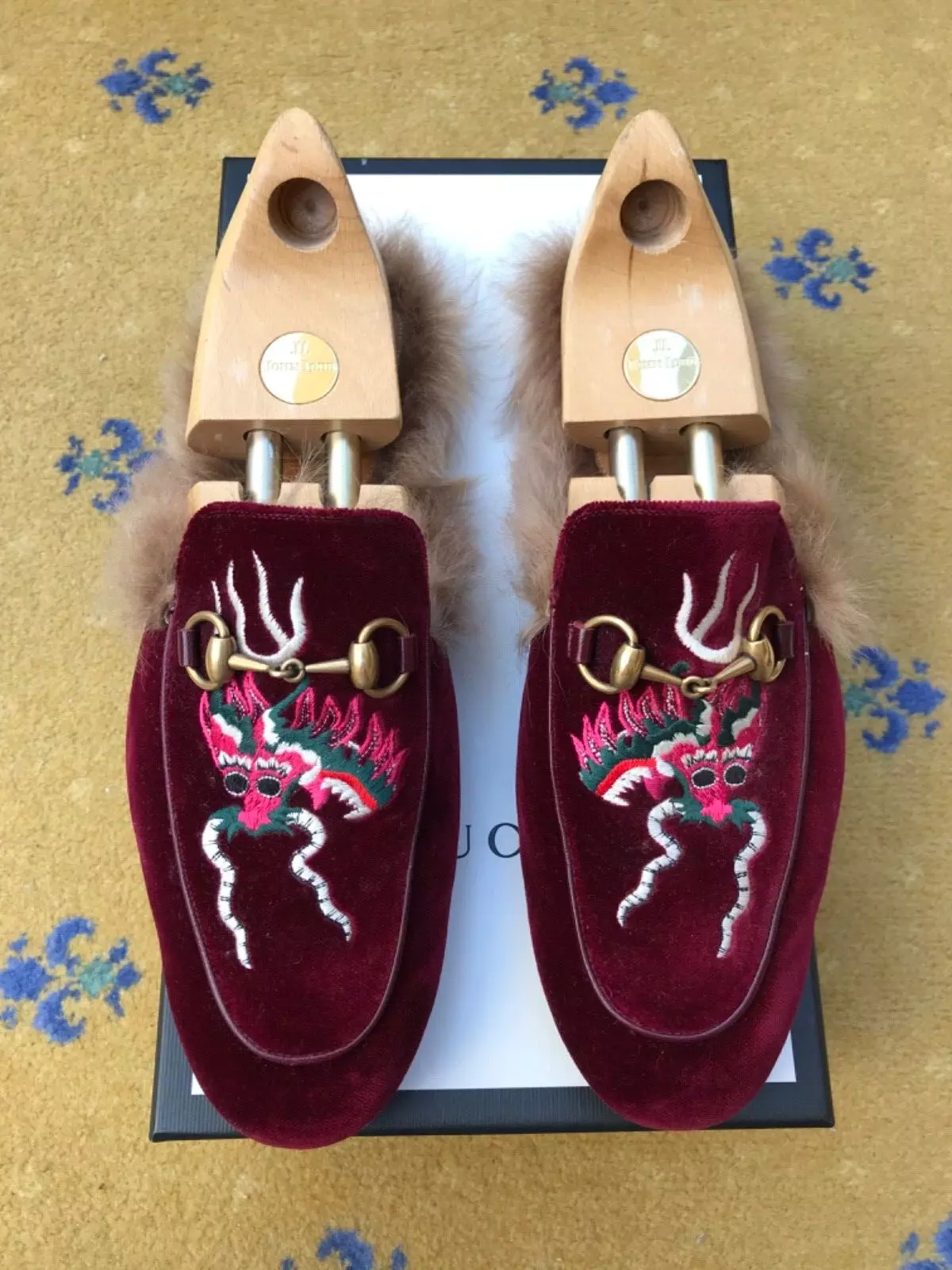 Mocassins mocassins Gucci Princetown chaussures dragon velours mule homme US 9 UK 8,5 42,5