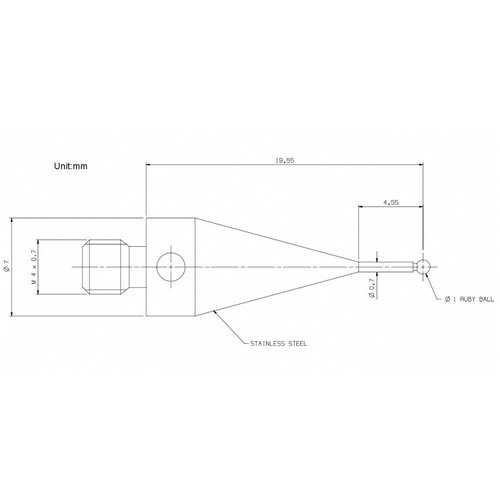 CMM Touch Probe Lightweight Stainless Steel Rod Resistance & Transmittance - Picture 4 of 8