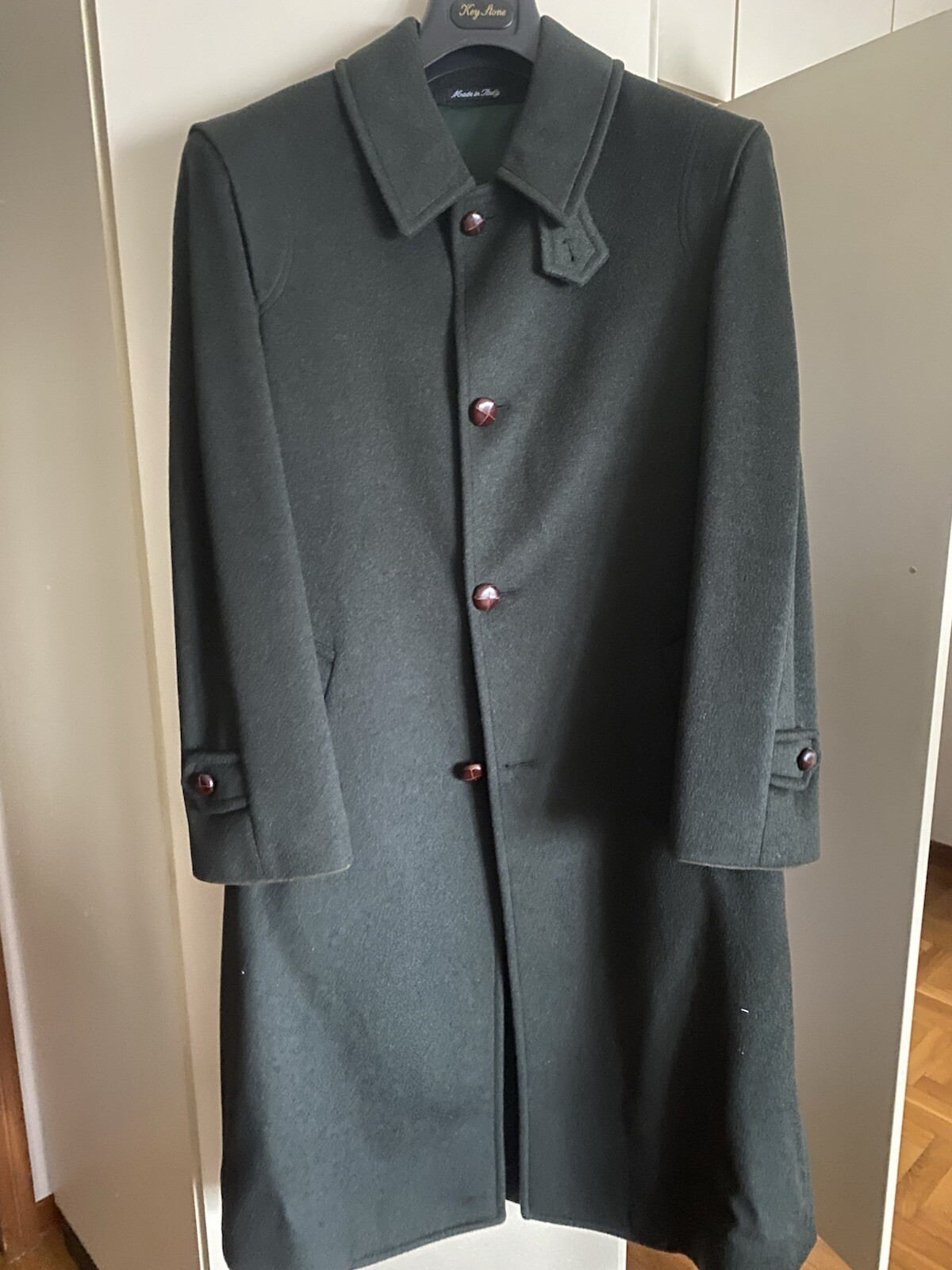 Loden Originale Cappotto Uomo Verde-Pura Lana Vergine