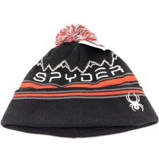 Spyder Icebox Hat Boys One Size Black Red White