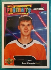 2020-21 UPPER DECK UD PORTRAITS ROOKIES EGOR ZAMULA #57 PHILADELPHIA FLYERS