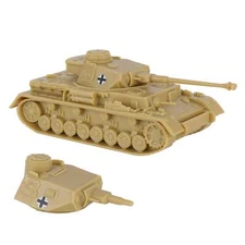 BMC CTS WW2 German Panzer IV Tank Classic Toy Soldier TAN Plastic Army Vehicle